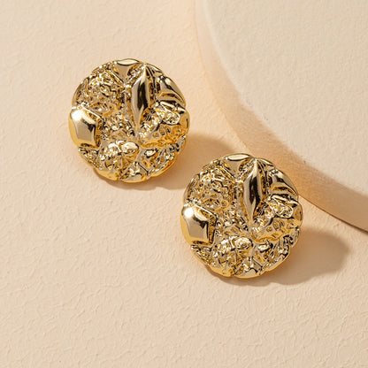 Round Nugget Stud Earrings nugget earrings