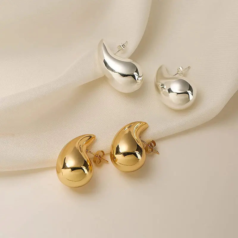 Gold Teardrop Earrings Nugget Earrings nugget earrings