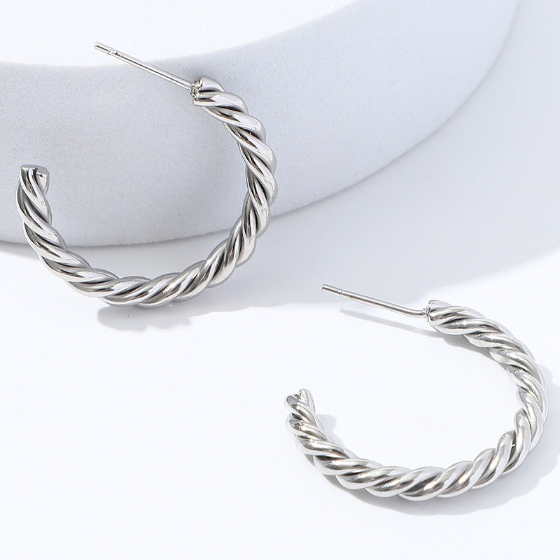 Huggie Hoop Nugget Earrings for Women Gold-plated Silver nugget earrings