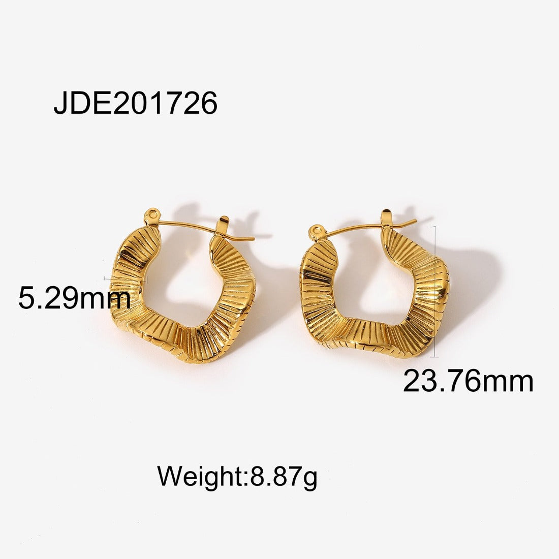 Wavy Hoop Earrings nugget earrings