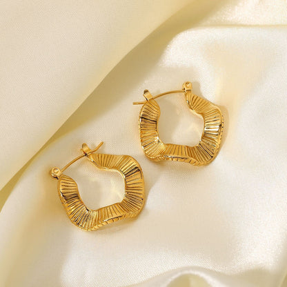 Wavy Hoop Earrings nugget earrings