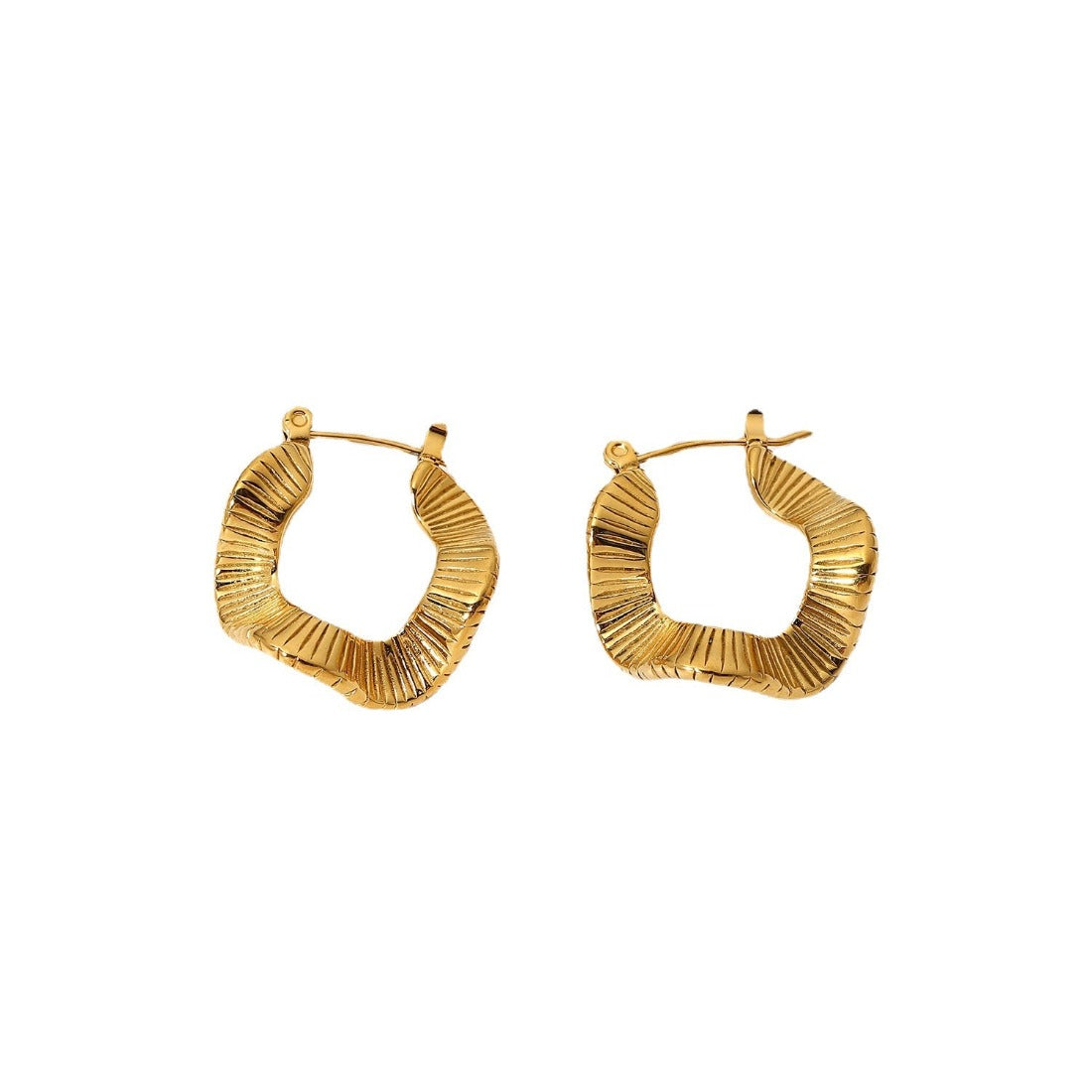 Wavy Hoop Earrings nugget earrings