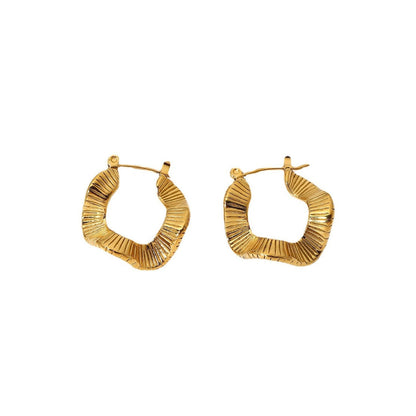 Wavy Hoop Earrings nugget earrings